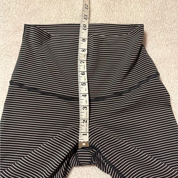 Lululemon Wunder Under High-Rise Roll Down Scallop Stripe Leggings Pink Gray - Picture 9 of 15